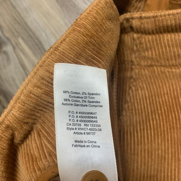 Aritzia Wilfred High Rise Mia Slouchy Cropped Straight Corduroy Trouser Pant - Picture 5 of 6